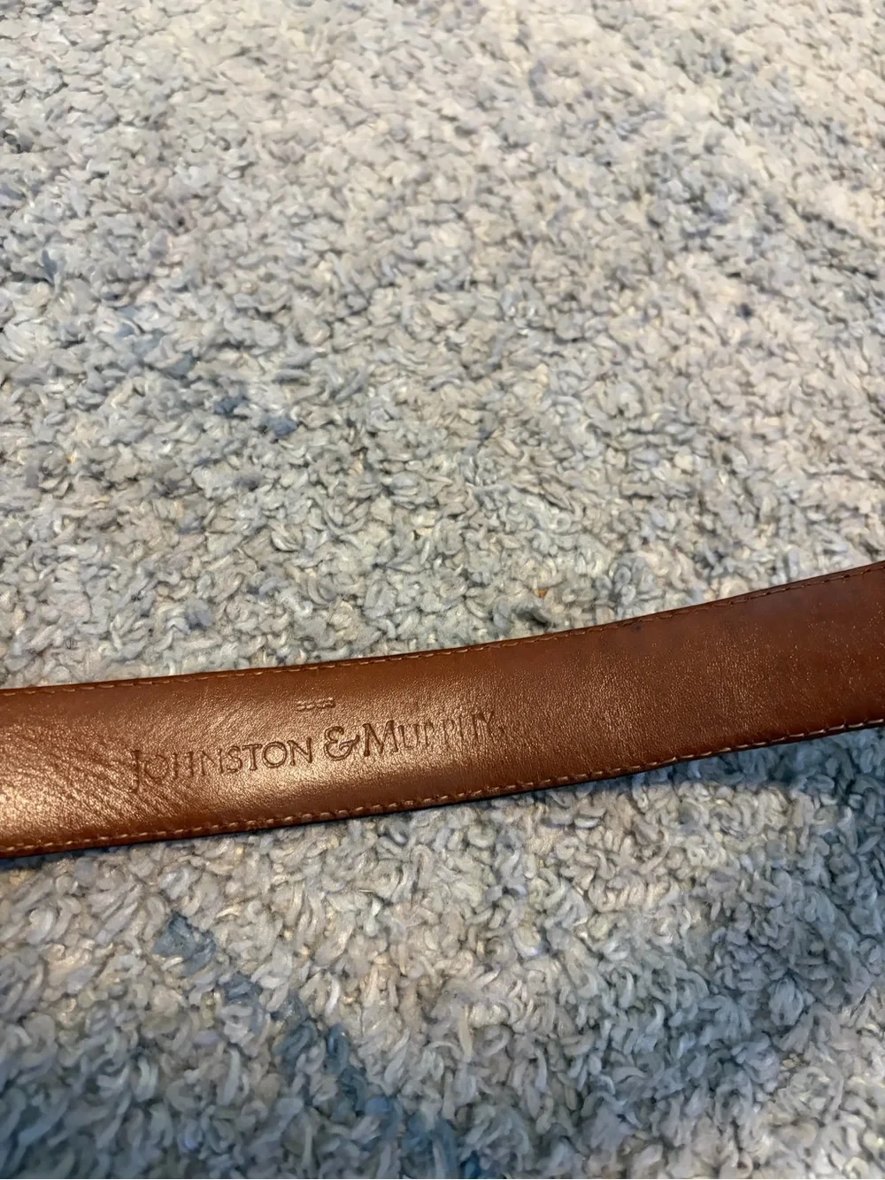 Johnston & Murphy Alligator Embossed Leather Belt Sz 38 Made in USA